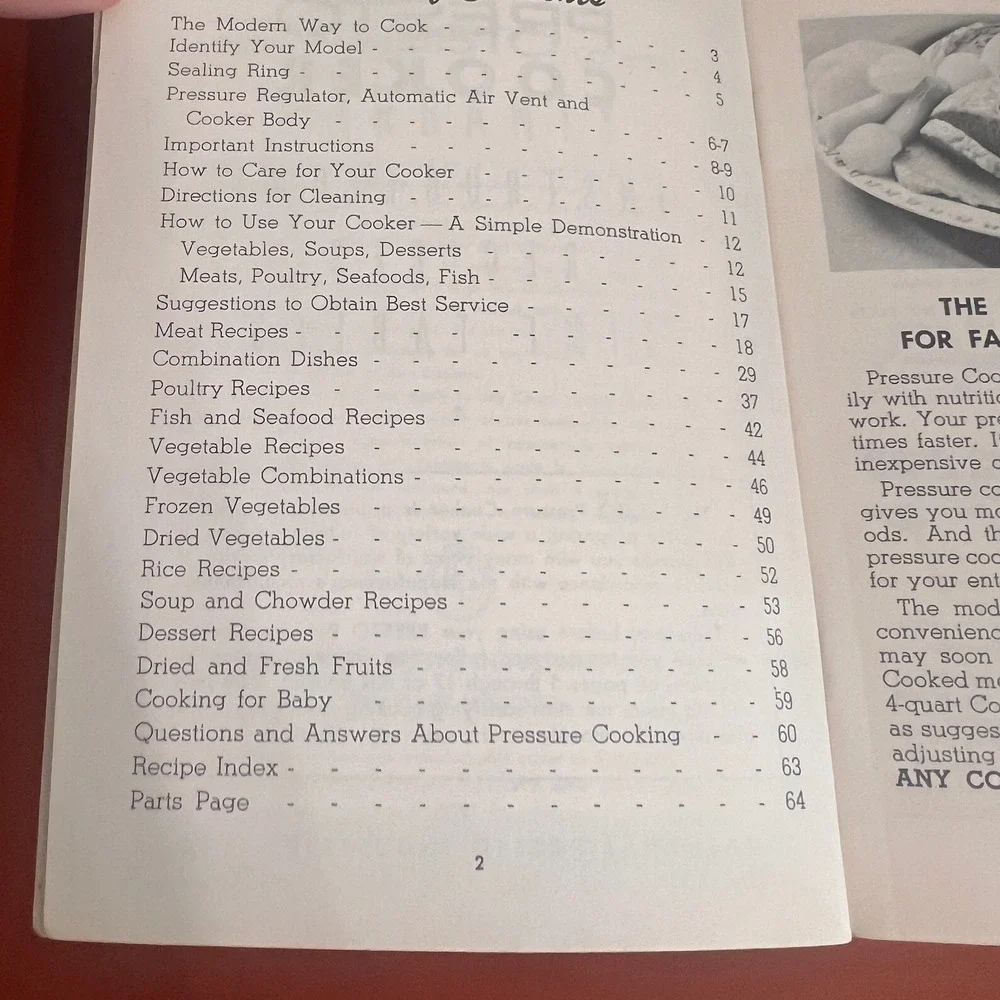 Vtg 1971 Presto Pressure Cooker Recipe and Instruction Book Time Tables 1970s